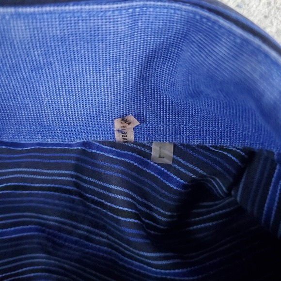 Bugatchi Blue Striped Casual Mens Long Sleeve Button Up Shirt Large - Picture 6 of 7